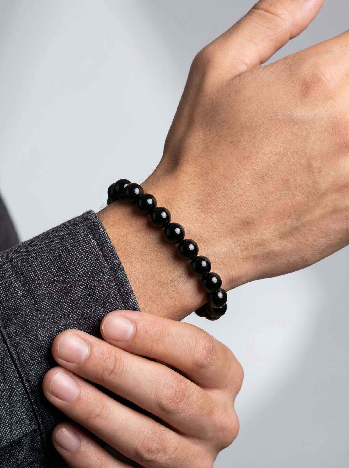 Black Agate Bead