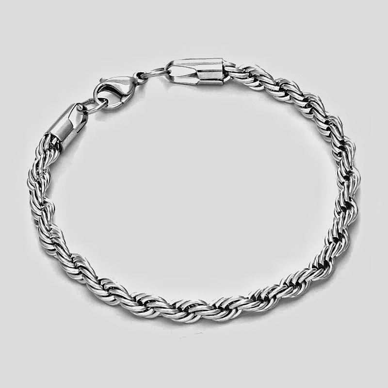 Rope Bracelet 5mm [Silver]