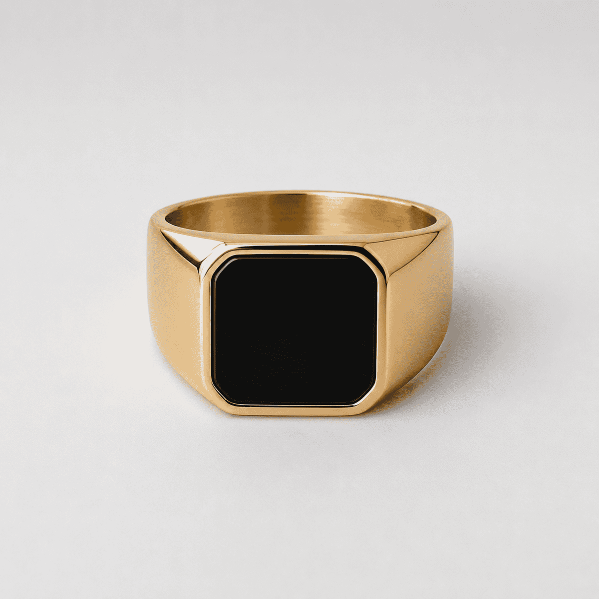 Square Agate Ring [Golden]