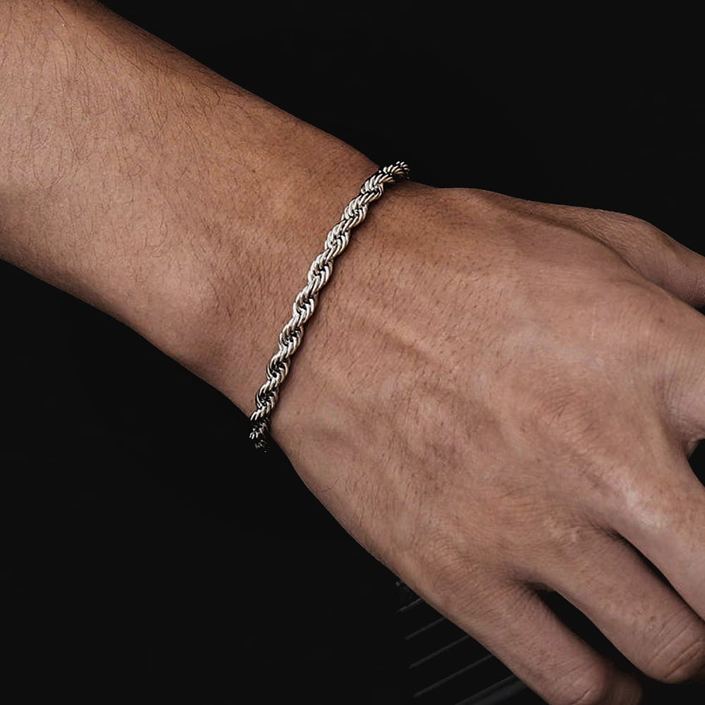 Rope Bracelet 5mm [Silver]