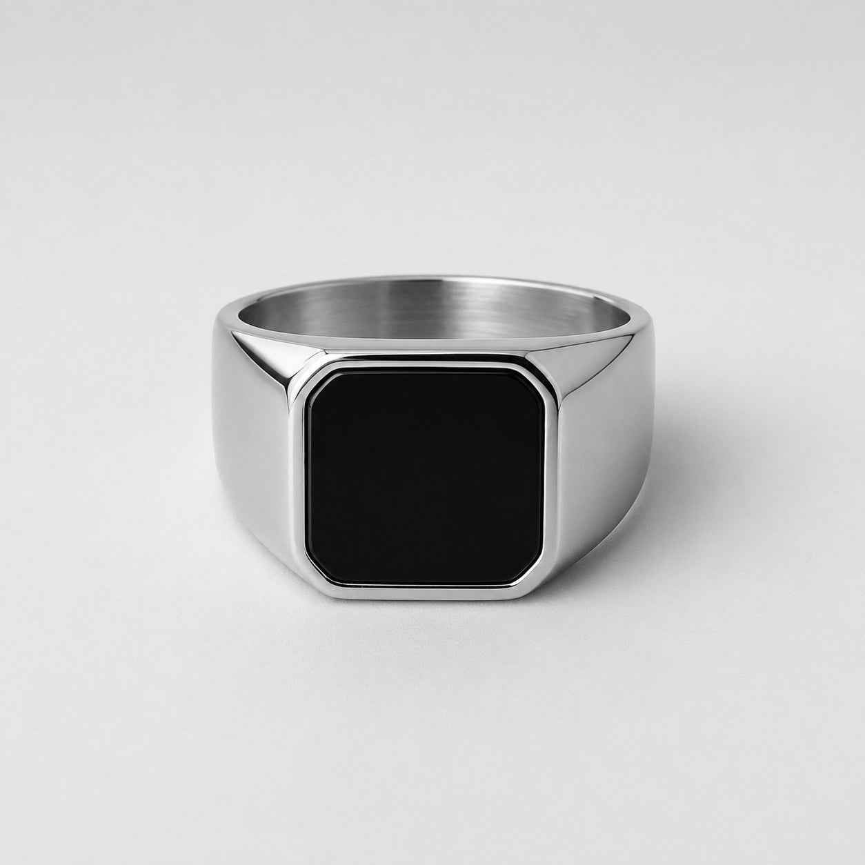Square Agate Ring [Silver]
