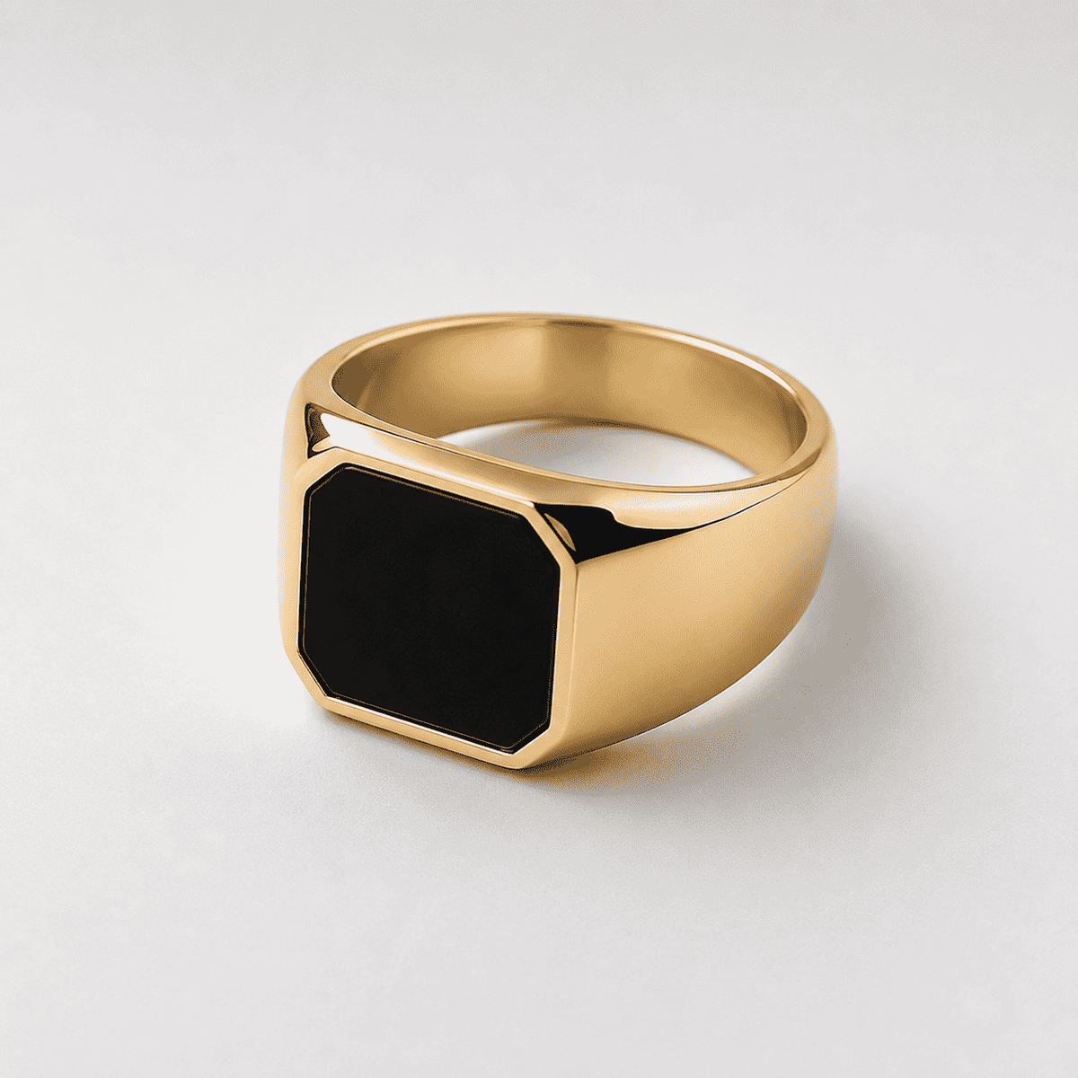 Square Agate Ring [Golden]