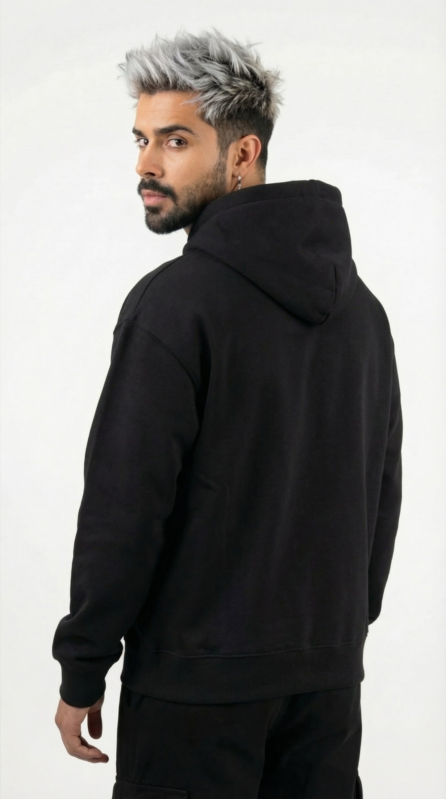 Murcury Black Premium Hoodie [Drop-Shoulder]