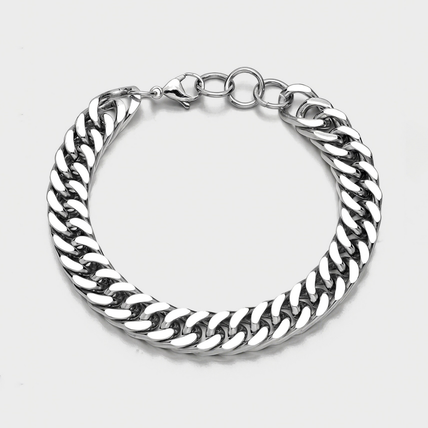 Cuban Bracelet [Flat] [8mm - Silver]