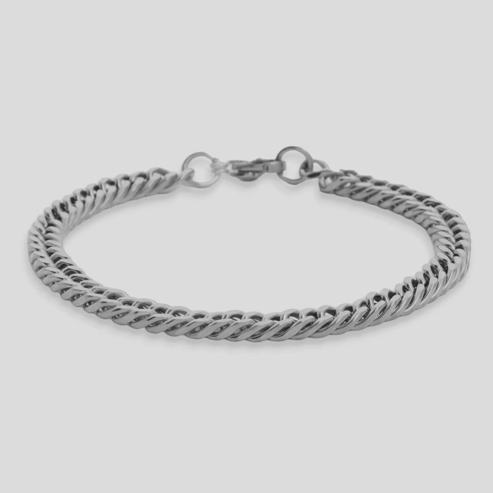 Cuban Bracelet [Flat] [6mm - Silver] Tiara