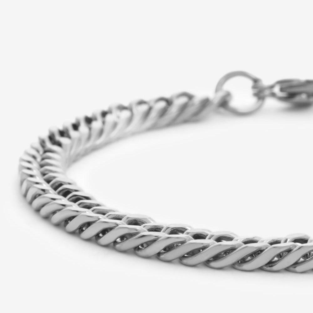 Cuban Bracelet [Flat] [6mm - Silver] Tiara
