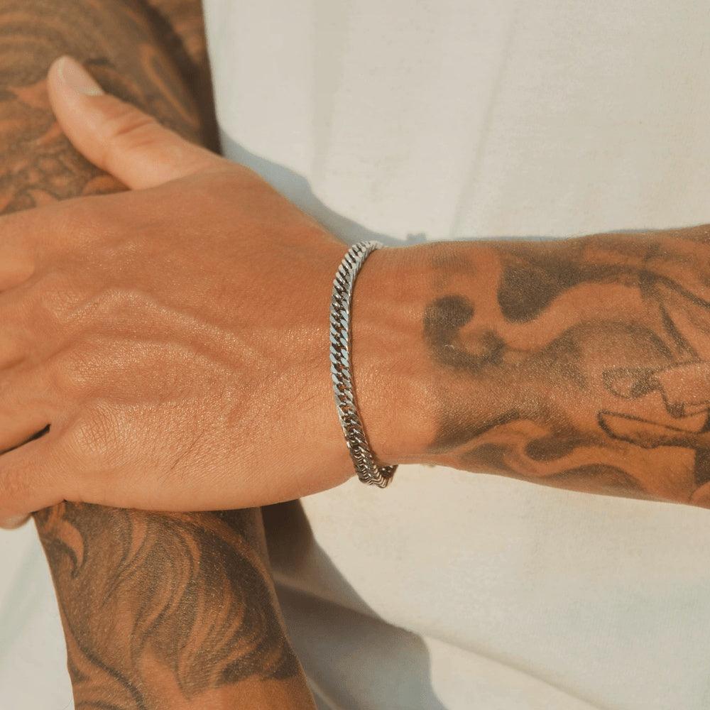 Cuban Bracelet [Flat] [6mm - Silver] Tiara