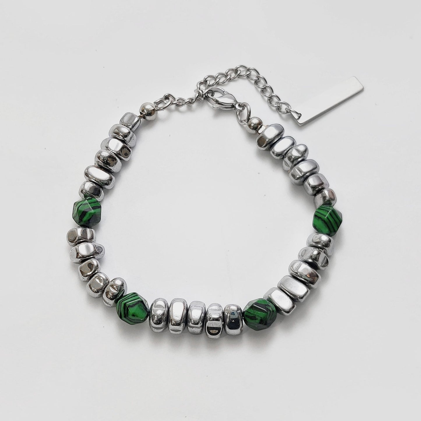 Jade Steel Bead