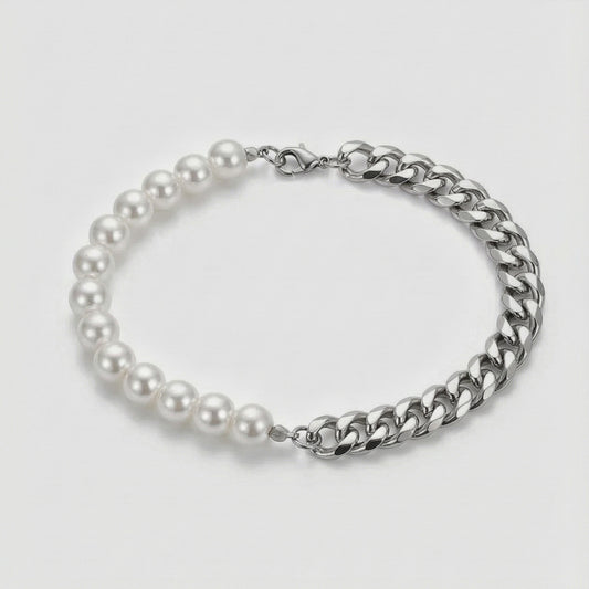 Pearl Cuban Bracelet