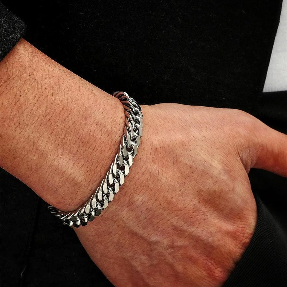 Cuban Bracelet [Flat] [8mm - Silver] Tiara